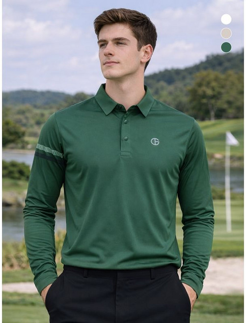 데니스골프 26SS신상 남성 시그니처 모던핏 긴팔카라티_NARSMTS003 3116005