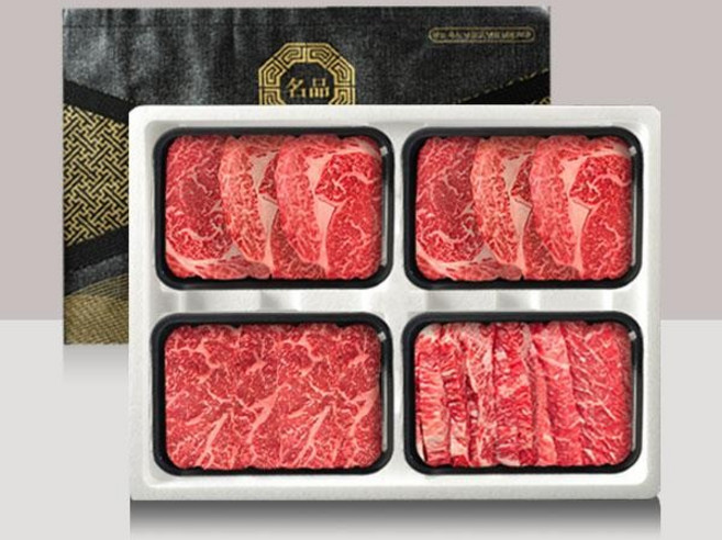 1등급 한우로스구이 선물세트 1.2kg 등심+채끝+특수부위, 1개