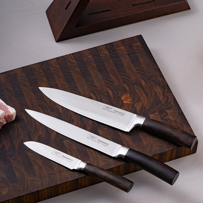 알텐바흐 VG10 다마스커스 나이프 과도 식도 주방칼 3종세트, 1세트, 나이프3종