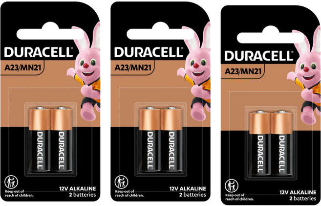 듀라셀 알카라인 특수 건전지 A23 MN21, 2개입, 3개