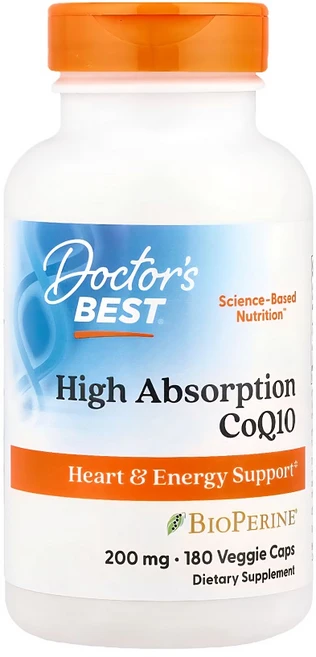 닥터스 베스트 CoQ10 코엔자임 바이오페린 함유 200mg 180베지캡슐, 180정, 1개 - 쿠팡