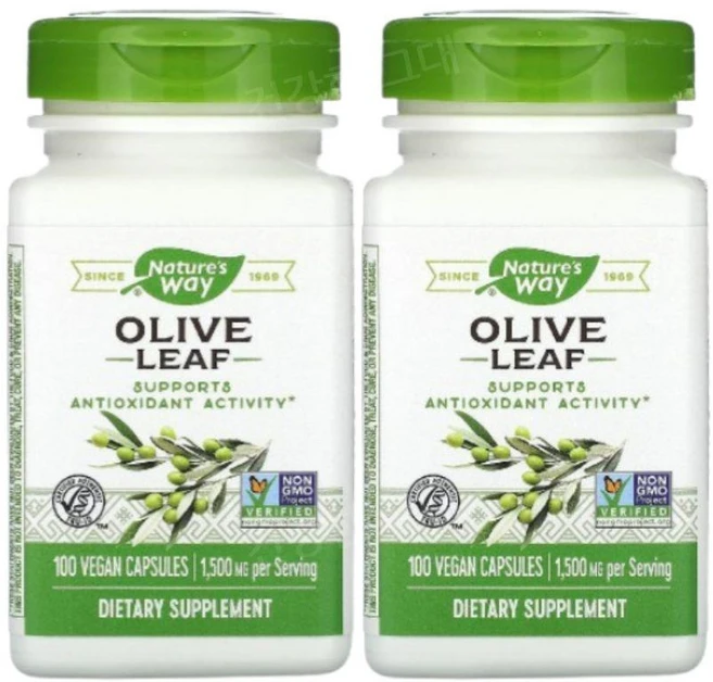 네이처스웨이 올리브잎 올리브리프 1500mg 100캡슐 2개 OliveLeaf - 쿠팡