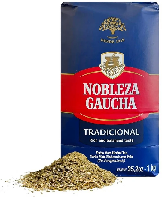 Nobleza Gaucha Yerba Mate Sterm 함유 허브티 | 전통적인 아르헨티나 브루 글루텐 프리 1kg(2.2파운드) - 1kg, 1개, 1kg - 쿠팡