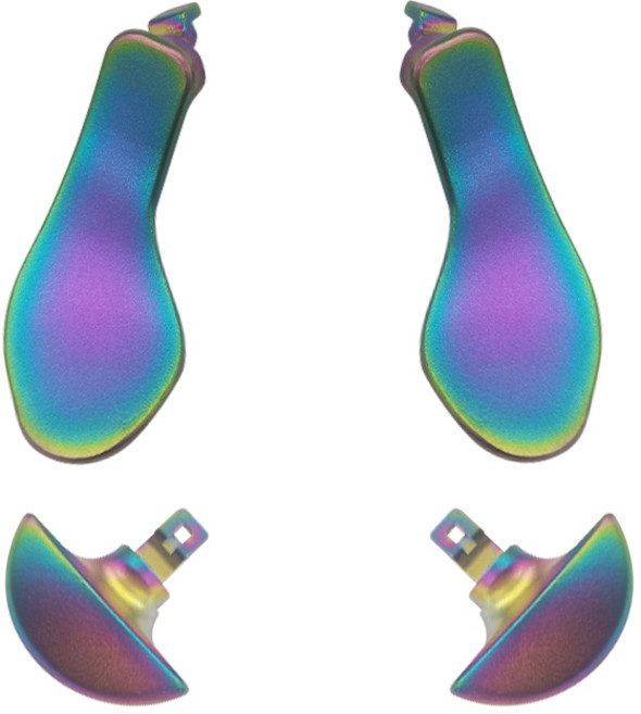 PS5 엣지 엘리트 컨트롤러용 메탈 백 버튼 메탈 패들 게임 패드 트리거 듀얼센스 교체 부품, 01 gradient color, 1개