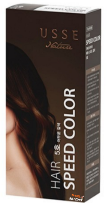 [JKLIVING] [ 5개=1set ] 하이리빙 7분 새치커버 염색약 헤어스피드컬러, 5호-어두운갈색(5개), 1개