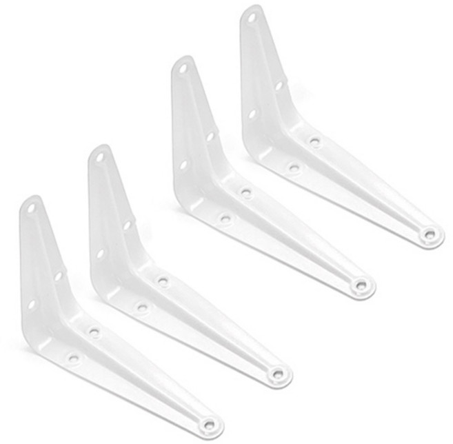 아이베란다 선반대 일반형 선반받침대 철제선반 벽선반 브라켓 화이트 규격, 4개, 01_100x75mm
