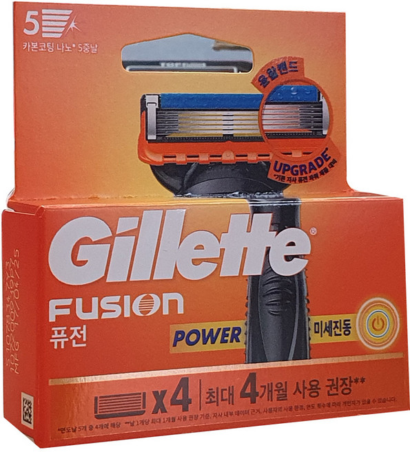 질레트 퓨전 파워 면도날, 4개입, 1개
