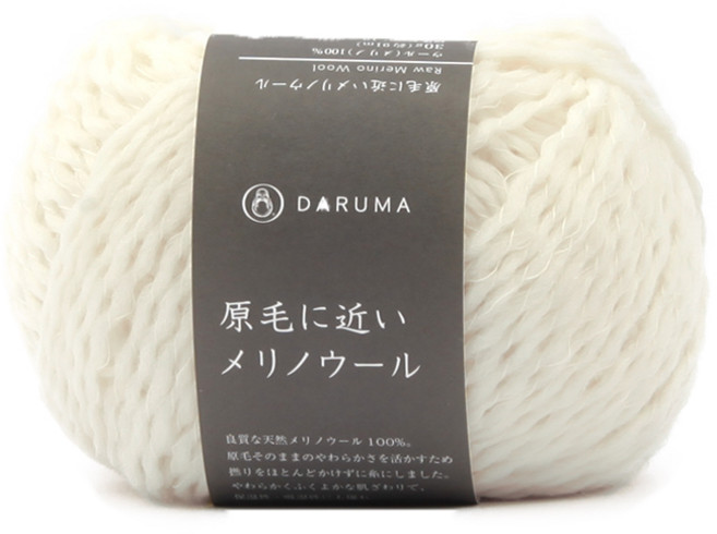 브랜드얀 다루마 겐모우 뜨개실, 1개, 01 아이보리
