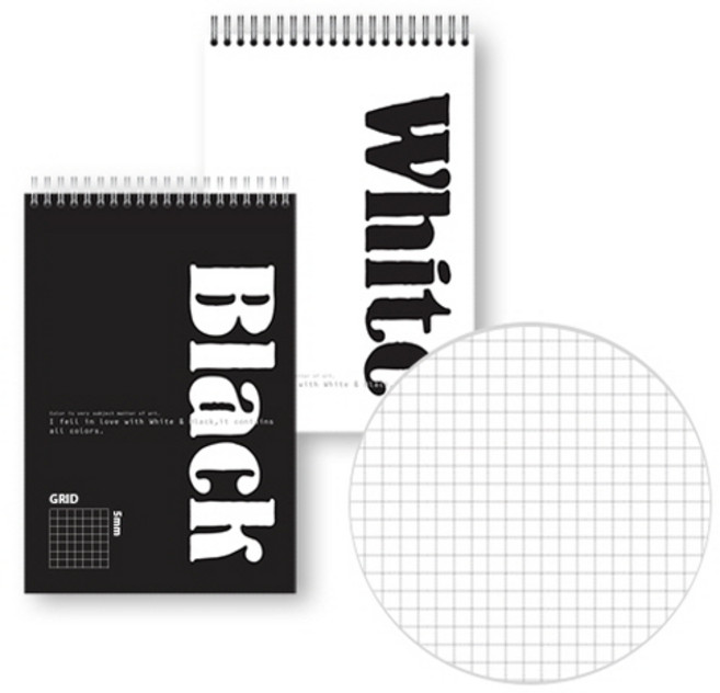 양지사 흑백 그리드 노트 25 학생 공책 양지, 단품
