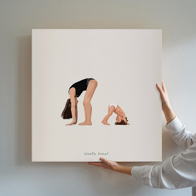 우리의 평범한일상 공감 일러스트 카페 인테리어 캔버스 그림액자 40종 01-10 거실 현관액자 아이방 집들이선물, 01.엄마와딸