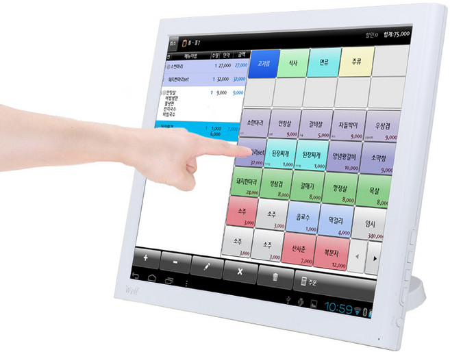 WELL 170HDMI TB 250 화이트/17형/터치 모니터