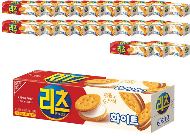 리츠 샌드위치 크래커 화이트, 24개, 77g