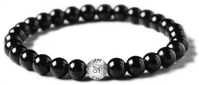 천연 흑요석 팔찌 부정기 제거 힐링 스트레스 해소 운세 팔찌 재물운 건강운 액막이 반지 재물운 악운차단 에너지 정화 와 호신부