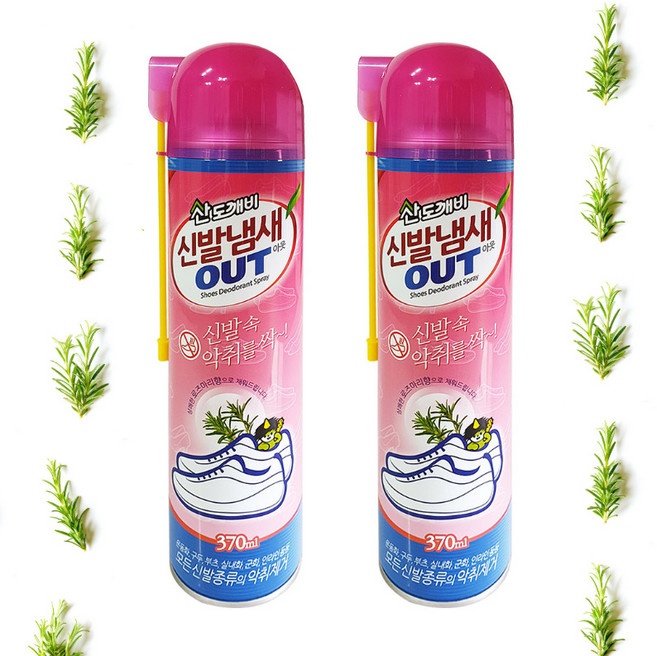산도깨비 신발냄새아웃 370ml 신발냄새 제거 탈취제, 2개