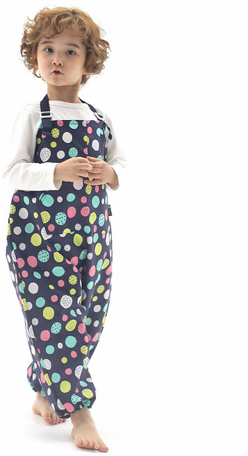 플리에 멜빵형 미술가운/모래놀이바지/갯벌체험옷, 못난이도트