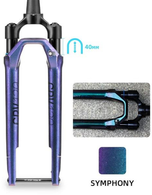 700C 자갈 서스펜션 포크 40MM 여행 12 100MM 모험 도로, 40mm Chamelon, 한개옵션2