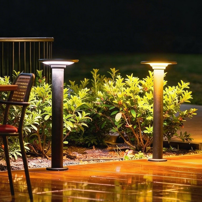 신성나라 태양광 무드 가든 램프 80cm 조명 말뚝형 태양열 정원등 LED 전등 가로등 전구 조경 잔디등 마당 야외등, 흰빛+노란빛(겸용)말뚝형