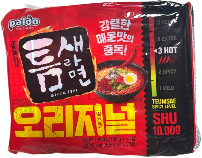 틈새라면 빨계떡 120g, 5개