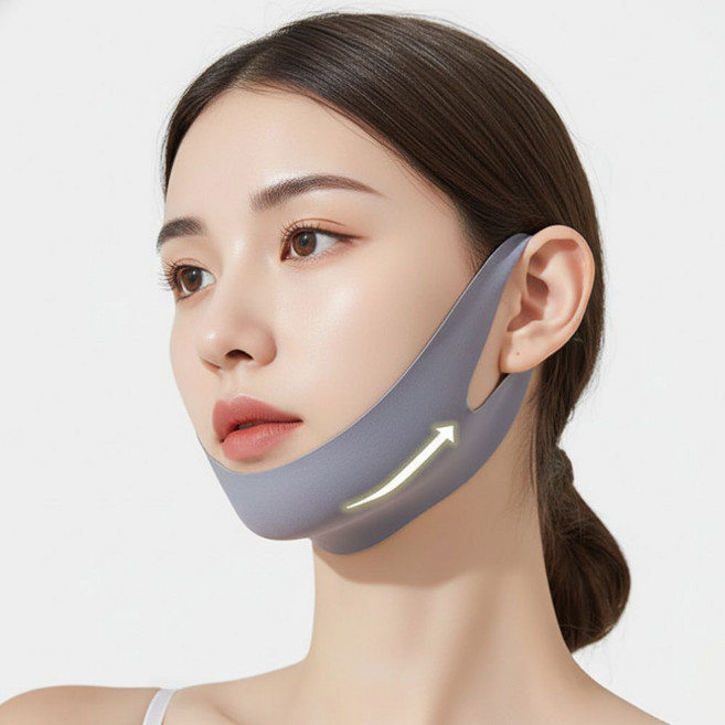 언퍼프 브이라인 턱 리프팅밴드 2개입, 1세트, 그레이