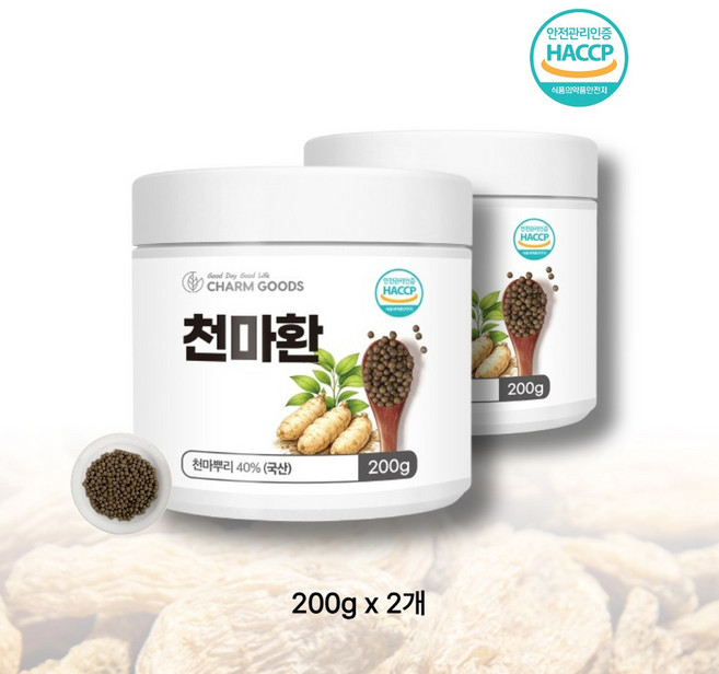 천마환 국산 천마 뿌리 환타입 전통 건강환 식약청인증 HACCP, 2개, 199.9g