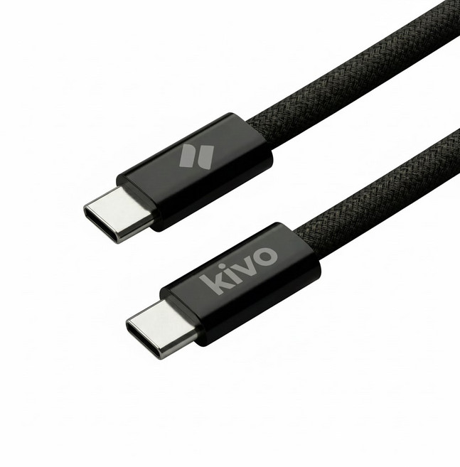 키보 C타입-C타입 ctoc 240W 초고속 충전 케이블, 1개, 블랙, 2m