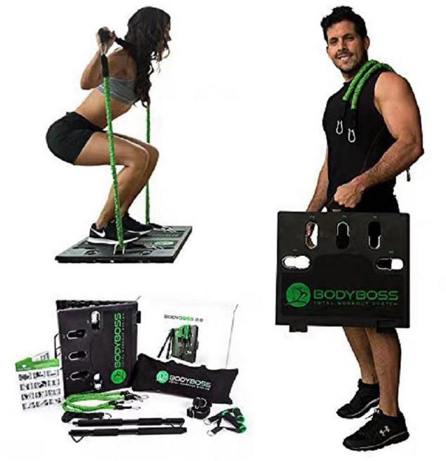 Bodyboss 20 다기능 랠리 피트니스 장치 체육관 휴대용 피트니스 보드 랠리 로프 가정용 세트