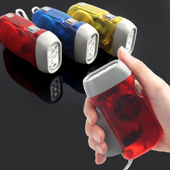 자가발전 LED 손전등 비상용 캠핑 휴대용 무건전지 재난대비 라이트