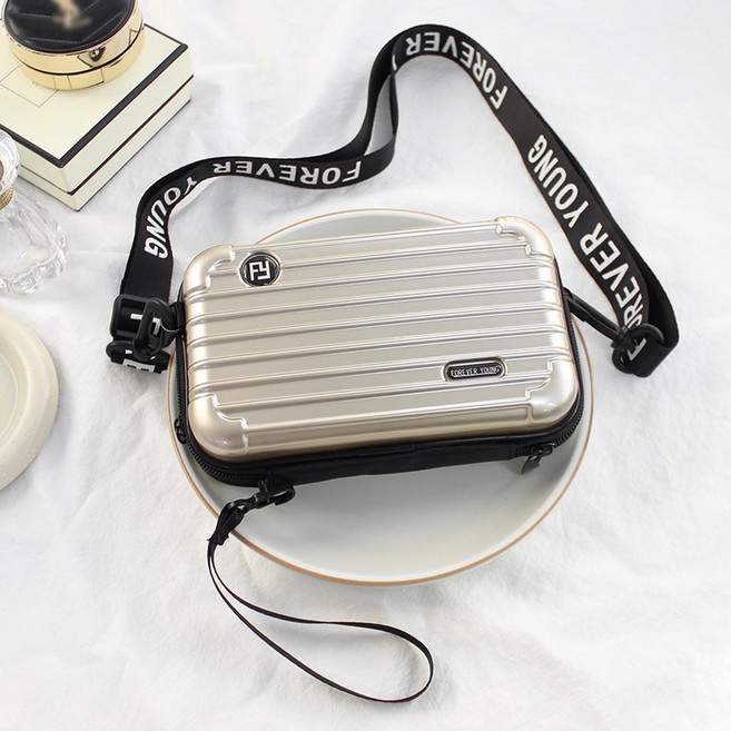 미니 캐리어 가방 여행 휴대용 크로스백 하드 파우치
