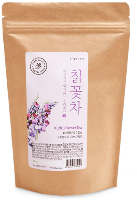 우리꽃연구소 칡꽃차 삼각티백 40T 크래프트백, 1개, 40개입, 500mg