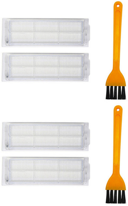 For Xiaomi MI 로봇 진공 MOP Pro STYJ02YM 용 2X HEPA 필터 VIOMI V2 Pro V-RVCLM21B 진공 청소기 부품., 보여진 바와 같이, 1개