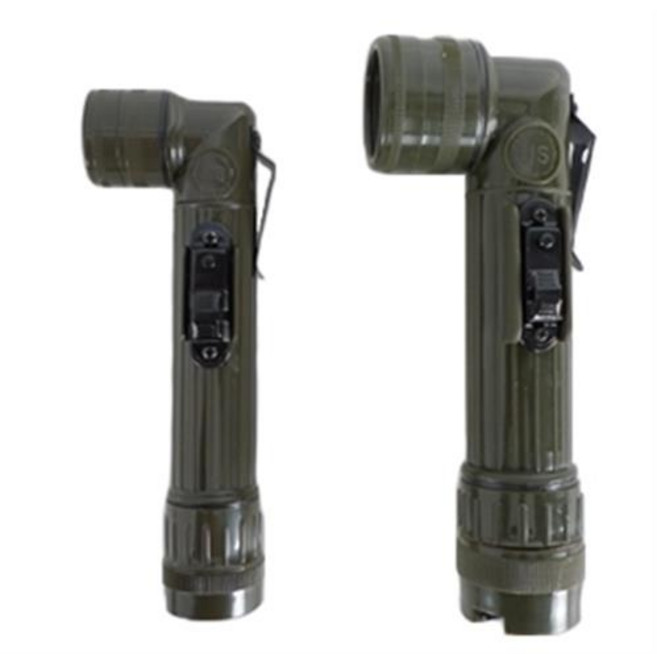 ㄱ자 후레쉬(국방색) 군용 군인 군대 훈련용품, 1개, 소