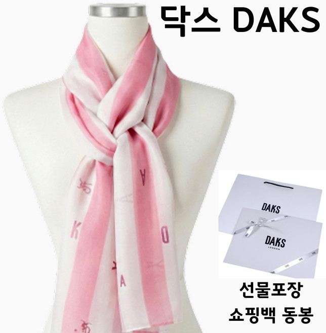 [백화점정품] DAKS 닥스 여성 실크 100% 스카프