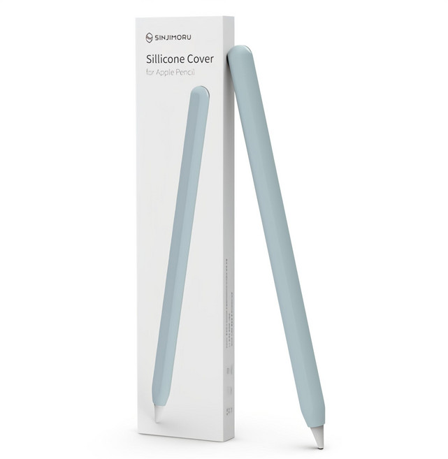 신지모루 슬림 애플펜슬 프로 2세대 실리콘 케이스, 라이트 블루, 1개
