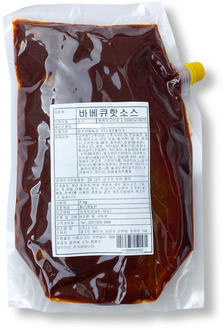 소스텍 바베큐핫소스 2kg, 1개