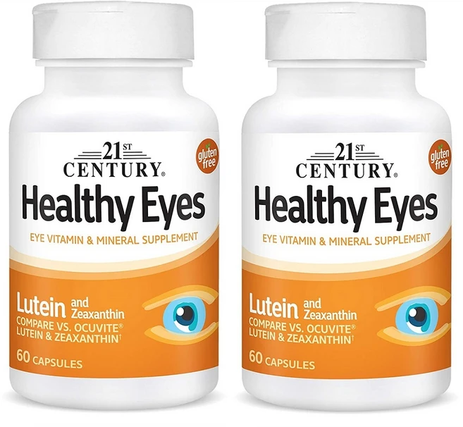 21st Century Healthy Eyes Lutein and Zeaxanthin 21세기 센트리 헬시 아이즈 루테인 앤 지아잔틴 60캡슐 2팩, 60정 - 쿠팡