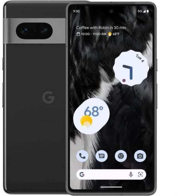 Google Pixel 7 5G 미국 버전 128GB 옵시디언 - 잠금 해제 리퍼, Obsidian, Unlocked + Renewed