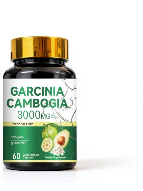 藤黃果膠囊 3000MG 草本保健食品 促進代謝, 4個, 60顆