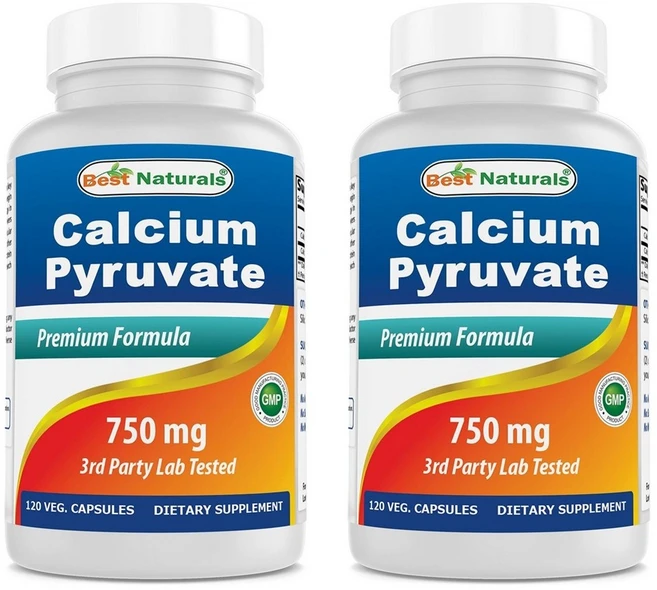 Best Naturals Calcium Pyruvate 베스트 내추럴스 칼슘 피루빈산염 750mg 120베지캡슐 2병, 2개, 120정 - 쿠팡