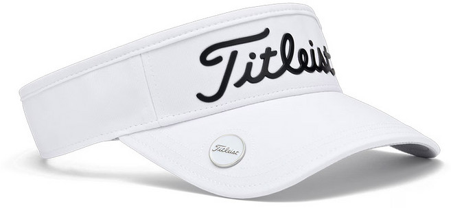 타이틀리스트 플레이어스 볼마커 바이저 TH25VPBMK 썬캡 아쿠쉬네트코리아 정품, 화이트/블랙, 1개