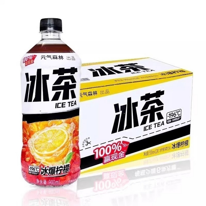 천미방 중국식품 왠치썬린 아이스티 레몬티 900ml, 12개