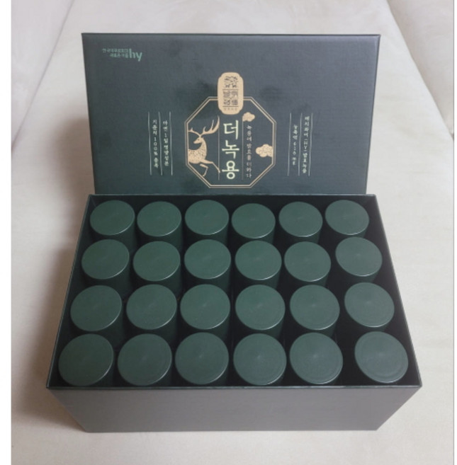 한국야쿠르트 발휘 발효녹용 더 녹용(24개) 지인 명절 선물 선물포장(O), 24개, 80ml