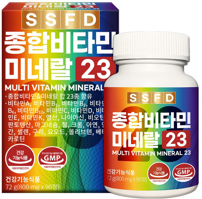 순수식품 종합 멀티 비타민 미네랄, 90정, 1개