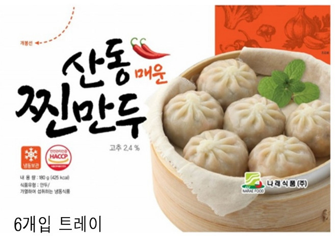 산동 매운 포자찐만두, 180g, 20개