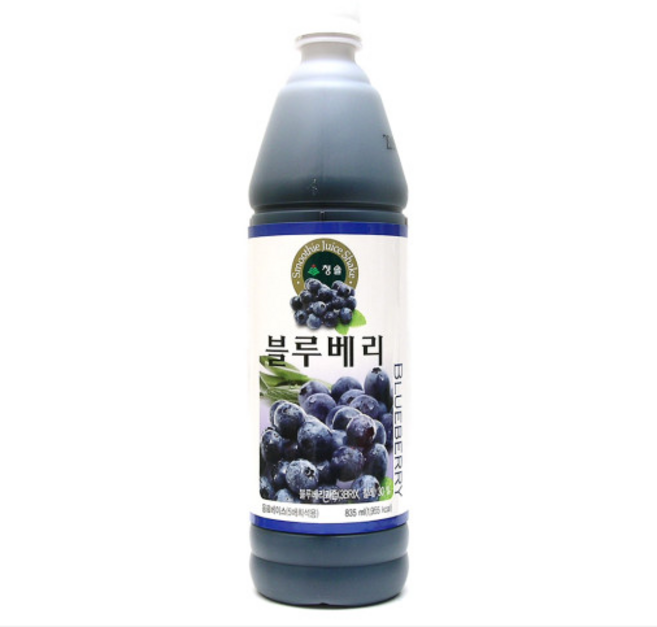 청솔 과일원액 음료베이스 835ml 에이드 스무디 블루베리, 2개, 2개