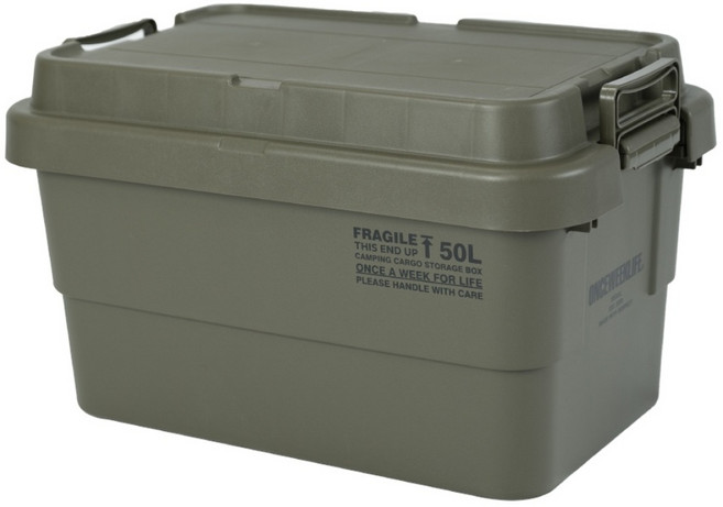 원스위크라이프 캠핑 스태킹 카고 박스 플랫타입, 카키