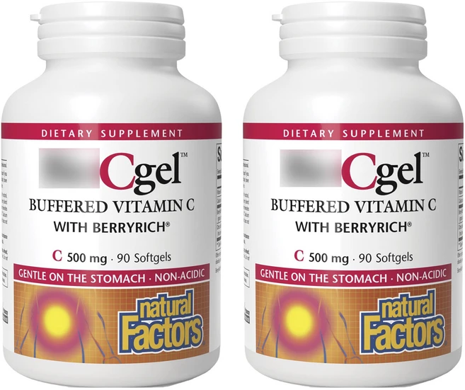 네추럴팩터스 C젤 퍼버드 비타민 C 500mg 베리리치 함유 소프트젤, 90정, 2개 - 쿠팡