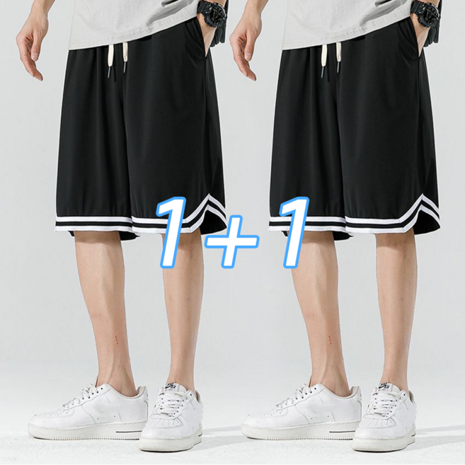 NUNUHANA 1+1 남자 흡습속건 기능성 쿨매쉬 트레이닝 반바지