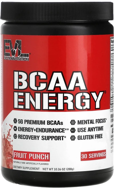 EVLution Nutrition BCAA 에너지 프루츠 펀치 288g 10.16oz, 5개 - 쿠팡