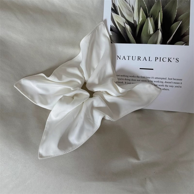 IF YOU 사각 패치 스크런치 곱창 머리끈 새틴 데님 헤어슈슈 데일리 머리끈