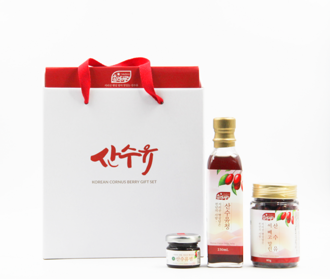 쏠라베리 지리산 구례 산수유 선물세트 설날/명절/단체/답례품, 청230ml+말린산수유80g+잼30g, 1개